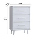 Ver imagem 2 de Cômoda para Quarto Pé Palito 3 Gavetas Lima Branco
