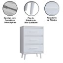 Ver imagem 3 de Cômoda para Quarto Pé Palito 3 Gavetas Lima Branco