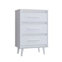 Ver imagem 1 de Cômoda para Quarto Pé Palito 3 Gavetas Lima Branco