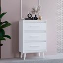 Ver imagem 4 de Cômoda para Quarto Pé Palito 3 Gavetas Lima Branco