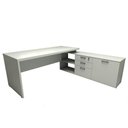 Ver imagem 4 de Mesa de Escritório em L 190cm Tampo 40mm Balcão e 3 Gavetas