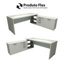Ver imagem 5 de Mesa de Escritório em L 170cm Tampo 40mm Balcão e 3 Gavetas