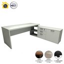 Ver imagem 2 de Mesa de Escritório em L 190cm Tampo 40mm Balcão e 3 Gavetas