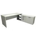 Ver imagem 4 de Mesa de Escritório em L 170cm Tampo 40mm Balcão e 3 Gavetas