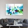 Quadro Flor Abstrata Art decorativo em Tecido - 1