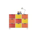 Ver imagem 1 de Nicho Organizador com 9 gavetas color e rodízios - Qmovi