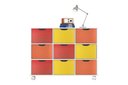 Ver imagem 1 de Nicho Organizador com 9 gavetas color e rodízios - Qmovi