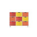 Ver imagem 2 de Nicho Organizador com 9 gavetas color e rodízios - Qmovi