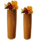 Ver imagem 1 de Vaso de Chão Decorativo Grande Torre -:mdf Cru/kit com 2 - 70x20cm e 60x20cm