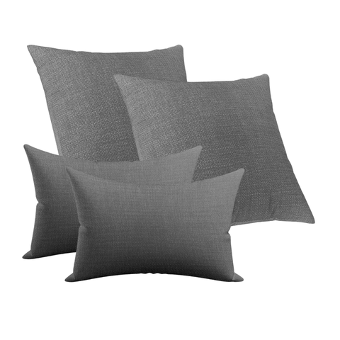 2 Capas Almofadas Decorativa 50x50 +2 Capa 30x50 Cinza Claro