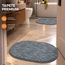 Ver imagem 4 de Kit Tapete para Banheiro Veneza Toque de Seda 0.50x0.70 Cor:Cinza