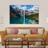 Quadro Paisagem Montanhas Lago Natureza decorativo em Tecido - 4