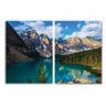 Quadro Paisagem Montanhas Lago Natureza decorativo em Tecido - 2