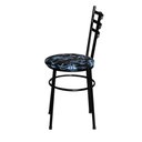 Ver imagem 2 de 2 Cadeiras para Cozinha Epoxi Preta Assento Floral Cor:floral Preto