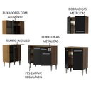 Ver imagem 4 de Cozinha Completa de Canto Madesa Emilly Open com Armário e Balcão Rustic/Preto Cor:Rustic/Preto