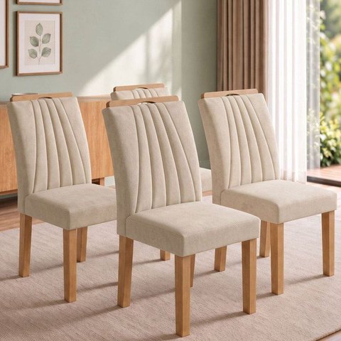 Conjunto 4 Cadeiras para Sala de Jantar Arizona