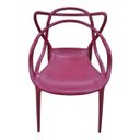 Ver imagem 3 de Conjunto 4 Cadeiras Allegra Vermelho Falu Polipropileno para Cozinha Varanda e Espaço Gourmet
