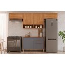 Ver imagem 1 de Cozinha Completa Divina 6 Portas MDF 120cm Cinamomo e Titanium MGM
