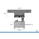 Ver imagem 5 de Cozinha Completa Divina 6 Portas MDF 120cm Cinamomo e Titanium MGM