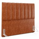 Ver imagem 2 de Kit Cabeceira Cama Box Casal 140cm e Calçadeira Recamier Baú Dália W01 Couríssimo Camel - Lyam