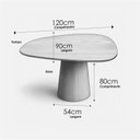 Ver imagem 3 de Conjunto Mesa de Jantar Orgânica 120cm com 4 Cadeiras Estofadas Gaia Yescasa
