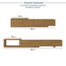 Rack para Tv até 75 Polegadas Extensível de 184cm a 244cm Aruá CabeCasa MadeiraOriginals - 4