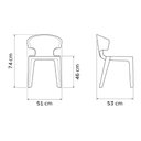 Ver imagem 2 de Cadeira Tramontina Marilyn em Polietileno Laranja Caqui