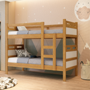 Ver imagem 3 de Beliche Bicama Solteiro Vira 2 Camas Jaspe 100% Mdf Proteção:cinamomo/off White