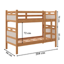 Ver imagem 2 de Beliche Bicama Solteiro Vira 2 Camas Jaspe 100% Mdf Proteção:cinamomo/off White