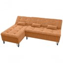 Ver imagem 4 de Sofá Cama com Chaise 3 Lugares 2,00 Mts Nice Matrix Mostarda
