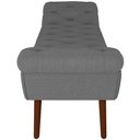 Ver imagem 2 de Puff Recamier Decorativo com Tachas 160cm Santorini Linho Cinza Escuro