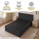 Ver imagem 6 de Cama Box com Baú Casal Royal Sleep Courino Preto