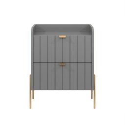 Mesinha Lateral de Cabeceira Linha Eros Pés em Aço Carbono  45cm  - 3