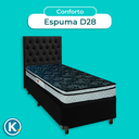 Ver imagem 4 de Cama Box + Colchão Solteiro D28 Conforto Paropas + Cabeceira Estofada