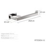 Toalheiro de Rosto Unilateral Inox Grafite - Kromus RT0304UG - 4