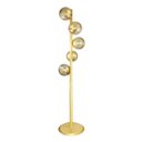 Ver imagem 1 de Abajur Coluna Piso Figo Ouro com Globo de Vidro Ambar