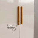 Ver imagem 6 de Roupeiro Livorno 6 Portas Ripado 2 Gavetas - Cinamomo Off White - Aramóveis
