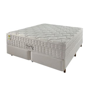 Conjunto Colchão + Box Casal Tamanho Queen - King Best Molas Ensacadas 158x198x70cm -anjos - Megasul