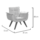 Ver imagem 2 de Poltrona Decorativa Opala Veludo Marrom