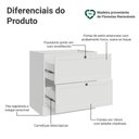 Ver imagem 3 de Balcão de Cozinha 80 cm 2 Gavetas (sem Tampo) Branco Vik Madesa