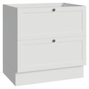 Ver imagem 1 de Balcão de Cozinha 80 cm 2 Gavetas (sem Tampo) Branco Vik Madesa