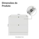 Ver imagem 2 de Balcão de Cozinha 80 cm 2 Gavetas (sem Tampo) Branco Vik Madesa