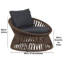 Ver imagem 4 de Chaise Área Externa Monza Alumínio Pintura Corda Náutica Trama