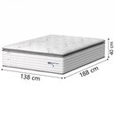 Ver imagem 3 de Colchão Casal Molas Guarda Costas Max com Pillow 138x188x40cm Branco/cinza Probel Cinza/bran