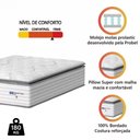 Ver imagem 2 de Colchão Casal Molas Guarda Costas Max com Pillow 138x188x40cm Branco/cinza Probel Cinza/bran