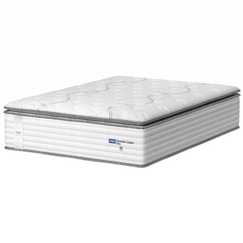 Colchão Casal Molas Guarda Costas Max com Pillow 138x188x40cm Branco/cinza Probel Cinza/bran