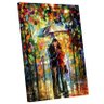 Quadro Decorativo Casal na Chuva 60x90cm Tela Canvas - 1
