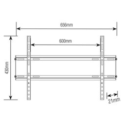 Suporte Fixo Ultra Slim para Tv Led, Lcd, Plasma, 3d e Smart Tv de 37 a 75 Sbrp604 - 2