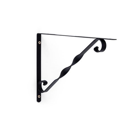 Kit 6X Suporte Decorado Mão Francesa para Prateleira 30 cm Preto