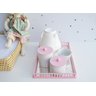 Kit Higiene Porcelanas Menina Rosa Bebê Térmica Quarto Maternidade Decoração - 3